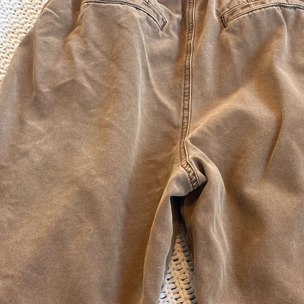 Free the people button fly ankle pleated pants/Brown high-waisted /drawstring /S - Picture 8 of 16